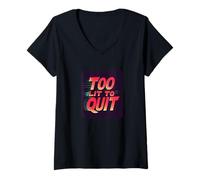 Women's Bright Too lit to Quit Statement V-Neck T-Shirt