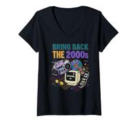 Women's Bring Back the 2000's Vintage Two-Thousands Retro 00s V-Neck T-Shirt