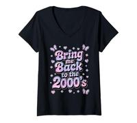 Women's Bring Me Back to The 2000's Butterfly V-Neck T-Shirt