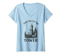 Womens Bring Me to a Castle - Castlecore - Aesthetic to The Tower V-Neck T-Shirt