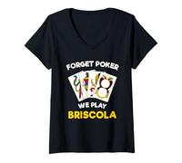 Women's Briscola Quote Italian Card Game V-Neck T-Shirt