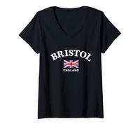 Women's Bristol, England V-Neck T-Shirt