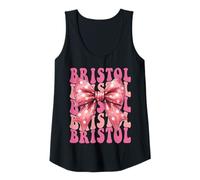 Womens Bristol Name Coquette Bow Aesthetic for Women Girls Tank Top