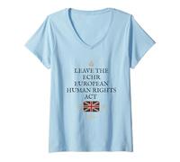 Womens BRITAINS Patriots British Pride Supporters Human Rights ECHR V-Neck T-Shirt
