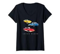 Women's British Classic Sports Cars Elan Collection Elans V-Neck T-Shirt