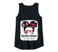 Womens British Grown Danish Roots Girl Britain Denmark Heritage Tank Top