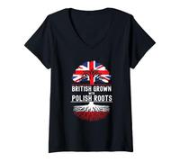 Women's British Grown Polish Roots Heritage V-Neck T-Shirt