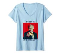Women's British Patriots United Kingdom Pride Unity is Our Strength V-Neck T-Shirt