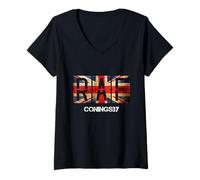 Womens British RAF Coningsby Vintage Distressed Airforce V-Neck T-Shirt