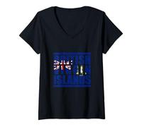 Womens British Virgin Islands V-Neck T-Shirt
