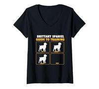 Women's Brittany Spaniel Guide to Training - American Brittany V-Neck T-Shirt