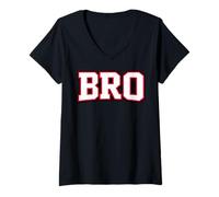 Women's Bro Athletic Block Letters V-Neck T-Shirt