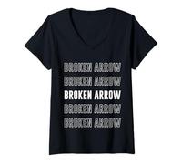Womens Broken Arrow V-Neck T-Shirt