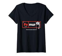 Women's Broken Femur Bone Injury Mine Has Some Metal in It V-Neck T-Shirt