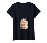 Women's Bronte Sisters Book Titles V-Neck T-Shirt