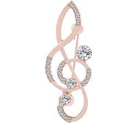 Women's Brooches Pin Hat Lapel 1pcs Women Music Brooch Pins Metal Rhinestone Musical Note Jewelry Simple Accessories for Daily Life