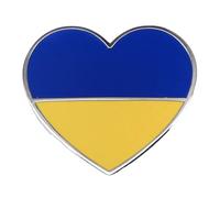 Women'S Brooches & Pins Flag Of Ukraine Heart Shape Badge Flag Of Ukraine Heart Lapel Tie Pin Brooch Badge Cute Funny Shape Hat Decoration Pin Ukrainian Ukrainian
