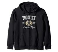 Womens Brooklyn Frenchie Mom French Bulldog NY Dog Lover Zip Hoodie