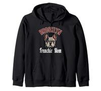 Womens Brooklyn Frenchie Mom Shirt French Bulldog Dog Lover Zip Hoodie