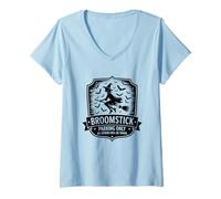 Womens Broomstick Parking Only All Others Towed V-Neck T-Shirt