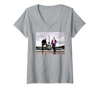 Womens Bros Luke & Matt Goss Paris Eiffel Tower Changing Faces V-Neck T-Shirt