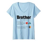 Women's Brother Definition Novelty Graphic Men Women Brotherhood V-Neck T-Shirt