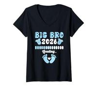 Womens Brothers Big BRO 2026 Loading Funny Soon Brother V-Neck T-Shirt