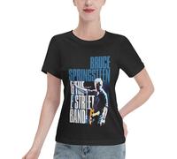 Women's Bruce Singershirt Premium Cotton Basic Short Sleeve T - Shirt for Every Occasion Black M
