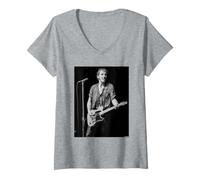 Women's Bruce Springsteen The River Tour 1981 By David Corio V-Neck T-Shirt