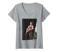 Womens Bruce Springsteen World Tour 1992 Human Touch Lucky Town V-Neck T-Shirt