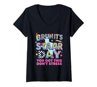 Women's Bruh It's STAAR Day You GOT This Don't Stress Texas Testing V-Neck T-Shirt