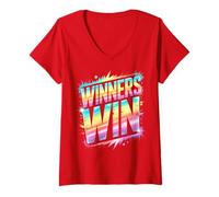 Women's Bruh Winners Win All We Do Win Tournament Game Day V-Neck T-Shirt