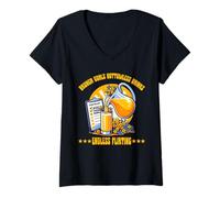 Womens Brunch Girls Bottomless Drinks Endless Flirting V-Neck T-Shirt