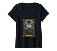 Womens Brunhild Shield Maiden Valkyrie Germanic Tarot V-Neck T-Shirt