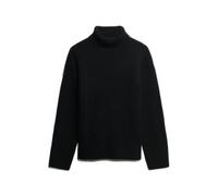 Women's brushed cable-knit roll neck jumper Superdry Noir XS