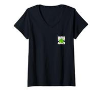 Women's Brussels Sprout Minimalist Badge Patch V-Neck T-Shirt