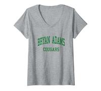 Womens Bryan Adams High School HS Dallas TX Retro V-Neck T-Shirt