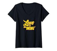 Womens Bryan Ferry Music Legend | 'Love is The Drug' Merch | BF1031 V-Neck T-Shirt