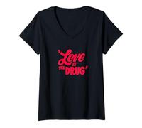 Womens Bryan Ferry Music Legend | 'Love is The Drug' Merch | BF1032 V-Neck T-Shirt