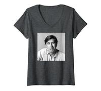 Womens Bryan Ferry Of Roxy Music Portrait By Allan Ballard V-Neck T-Shirt