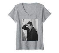 Womens Bryan Ferry Of Roxy Music Portrait By Simon Fowler V-Neck T-Shirt