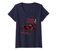 Women's BSA Bantam Retro Motorcycle 1969 V-Neck T-Shirt