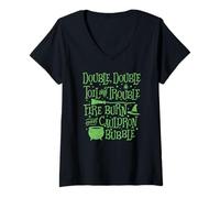 Womens Bubble Bubble Double Double Toil and Trouble Hocus Pocus V-Neck T-Shirt