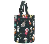 Women's Bucket Handbag, Camel Desert Cactus and Lamp African Tribal Pattern Canvas Tote Bag Purses Trendy Shoulder Bag