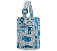 Women's Bucket Handbag, Camel Desert Cactus and Lamp African Tribal Pattern Canvas Tote Bag Purses Trendy Shoulder Bag