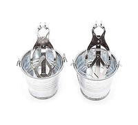 Women's Bucket Milk Clip Strong Leaf Clip Brooch Toys (Silver)
