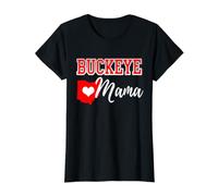 Womens Buckeye Mama Ohio Mother Cute Mom Heart Women State Graphic Value Graphic T-Shirt