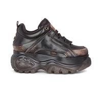 Womens Buffalo 1339-14 Vintage Brown Vegan Leather Chunky Platform Trainers