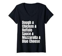 Womens Buffalo Chicken Pizza Ingredient List Funny Recipe V-Neck T-Shirt