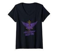 Womens Buffy The Vampire Slayer If the Apocalypse Comes Beep Me 90s V-Neck T-Shirt